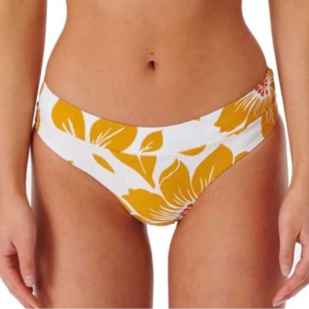 NWOT NEVER-WORN Rip Curl Azalea Full Coverage Gold Bikini Bottom Size XL